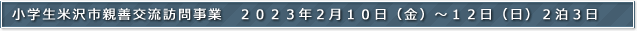 小学生米沢市親善交流訪問事業